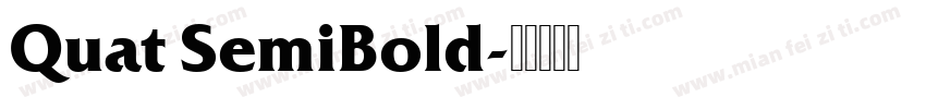 Quat SemiBold字体转换